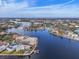 Aerial view of waterfront property at 17 Venetian Ct, Tarpon Springs, FL 34689