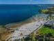 Aerial view of beach with volleyball courts and people enjoying the sun at 216 21St Ne Ave, St Petersburg, FL 33704