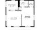 Floor plan showing eat-in kitchen, living room, bedroom, and bath at 216 21St Ne Ave, St Petersburg, FL 33704