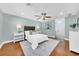 Serene bedroom with wood floors, and en-suite bathroom at 2735 Park N St, St Petersburg, FL 33710