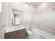 Clean bathroom with bathtub, toilet and modern vanity at 2910 W Barcelona St # Ph-2302, Tampa, FL 33629