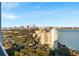 High-rise city and bay views from balcony at 2910 W Barcelona St # Ph-2302, Tampa, FL 33629