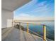 Spacious balcony boasting stunning water views and cityscape skyline at 2910 W Barcelona St # Ph-2303, Tampa, FL 33629