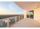 Spacious balcony offering stunning panoramic city views at sunset at 2910 W Barcelona St # Ph-2303, Tampa, FL 33629