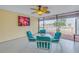 Bright patio with seating and water views at 340 Pinellas Bayway S # 306, St Petersburg, FL 33715