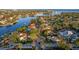 Aerial view of a house near the water, showing the property and surrounding neighborhood at 400 22Nd Ne Ave, St Petersburg, FL 33704