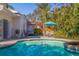 Relaxing kidney-shaped pool with a spa and patio seating at 400 22Nd Ne Ave, St Petersburg, FL 33704