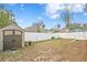 Spacious backyard with storage shed and privacy fence at 4008 W North B St, Tampa, FL 33609