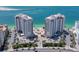 Aerial view of two waterfront condo buildings at 450 Gulfview S Blvd # 1708, Clearwater, FL 33767