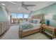 Serene bedroom with ocean views and coastal decor at 450 Gulfview S Blvd # 1708, Clearwater, FL 33767