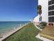 Landscaped grounds with ocean views and patio at 450 Gulfview S Blvd # 1708, Clearwater, FL 33767