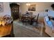 Dining area with table, chairs, and hutch at 4920 Locust Ne St # 203, St Petersburg, FL 33703