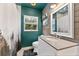 Modern bathroom with a shower/tub combo, wood-paneled walls, and updated vanity at 6405 Julie St, Tampa, FL 33610