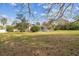 Large backyard with mature trees and a view of the home at 9232 Brindlewood Dr, Odessa, FL 33556