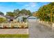 Cute light blue house with white fence and nicely landscaped yard at 1030 Charles St, Clearwater, FL 33755