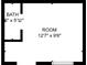 Floor plan of small room and bath at 1030 Charles St, Clearwater, FL 33755