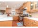 Modern kitchen with light wood cabinets, stainless steel appliances, and ample counter space at 1039 10Th N St, St Petersburg, FL 33705