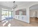 Dining room with pool view and built-in shelving at 1542 Mccrea Dr, Lutz, FL 33549