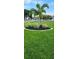 Neat landscaping with palm tree and flowering plants at 1809 Wolf Laurel Dr, Sun City Center, FL 33573