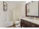 Clean bathroom with shower/tub combo, vanity, and tiled floor at 18402 Bridle Club Dr # 18402, Tampa, FL 33647