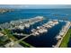 Aerial view of a full-service marina with many boats at 3560 Tripoli Blvd, Punta Gorda, FL 33950