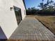 Private backyard patio with paver stones at 4066 Irish Ter, North Port, FL 34288