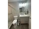 Clean bathroom with a vanity and a walk in shower at 4498 Lake Blvd, Clearwater, FL 33762