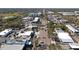 Aerial view of a neighborhood street with shops and businesses at 600 30Th N St, St Petersburg, FL 33713