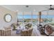 Bright living room featuring water views and modern furniture at 7600 Sun Island S Dr # 804, South Pasadena, FL 33707