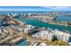 Aerial view of waterfront community and building at 800 S Gulfview Blvd # 101, Clearwater Beach, FL 33767