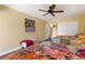 Bedroom with two twin beds and colorful decor at 800 S Gulfview Blvd # 101, Clearwater Beach, FL 33767