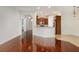 Kitchen with hardwood floors and an island at 10721 Rockledge View Dr, Riverview, FL 33579