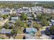 Aerial view showing a home with a solar panel and surrounding neighborhood at 111 W Ida St, Tampa, FL 33603