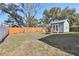 Backyard with shed and seating area at 111 W Ida St, Tampa, FL 33603