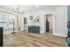 Elegant dining room featuring hardwood floors and a chandelier at 111 W Ida St, Tampa, FL 33603