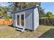 Gray storage shed with double doors at 111 W Ida St, Tampa, FL 33603