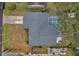 Directly above view of the home showing the roofline and pool at 1753 Lucas Dr, Clearwater, FL 33759