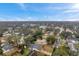 Aerial view showing home's location in a quiet residential neighborhood at 1753 Lucas Dr, Clearwater, FL 33759