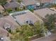 Single-Gathering home aerial view showcasing neighborhood context at 19145 Cherry Rose Cir, Lutz, FL 33558