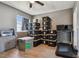 Home office or gym with treadmill and storage containers at 2522 Krueger Ln, Tampa, FL 33618