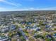 Aerial view of the house and area, located in a lovely neighborhood near town and other conveniences at 3075 Rosery Ne Rd, Largo, FL 33771