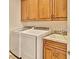 Convenient laundry room with washer, dryer and storage at 3222 W Empedrado St, Tampa, FL 33629