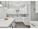 Modern white kitchen with island, stainless steel appliances, and white shaker cabinets at 3469 17Th S Ave, St Petersburg, FL 33711