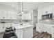 Modern white kitchen with island, stainless steel appliances, and white shaker cabinets at 3469 17Th S Ave, St Petersburg, FL 33711