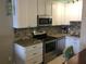 Modern kitchen featuring granite countertops and stainless steel appliances at 3717 46Th S Ave # 2, St Petersburg, FL 33711