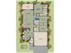 3 bedroom, 2 bathroom floor plan with a 2-car garage at 425 Rose Apple Cir, Port Charlotte, FL 33954