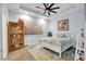 Relaxing bedroom with a comfy bed and built-in bookcase at 5716 Colony Glen Rd, Lithia, FL 33547