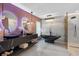 Spa-like bathroom featuring a black soaking tub and a glass-enclosed shower at 5809 Cruiser Way, Tampa, FL 33615