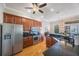 Bright kitchen with stainless steel appliances and granite countertops at 7418 S Morton St, Tampa, FL 33616