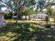 Large grassy backyard with mature trees at 1349 Woodbine St, Clearwater, FL 33755